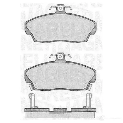 Тормозные колодки дисковые, комплект MAGNETI MARELLI 363916060484 363700 205065 1037504 PF0484