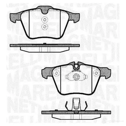 Тормозные колодки дисковые, комплект MAGNETI MARELLI T1584MM 1193772970 363916060824 P F0824