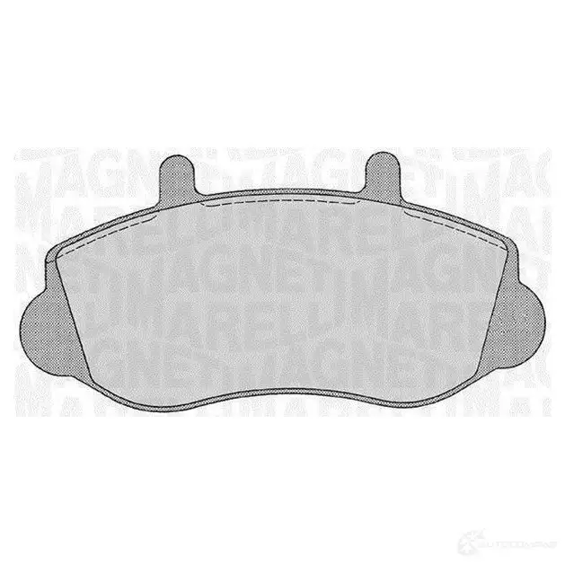 Тормозные колодки дисковые, комплект MAGNETI MARELLI PF0544 1037563 363916060544 36370216 1101