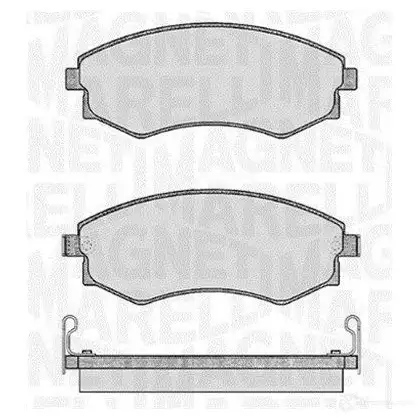 Тормозные колодки дисковые, комплект MAGNETI MARELLI 363916060467 P F0467 T3041MM 1037488