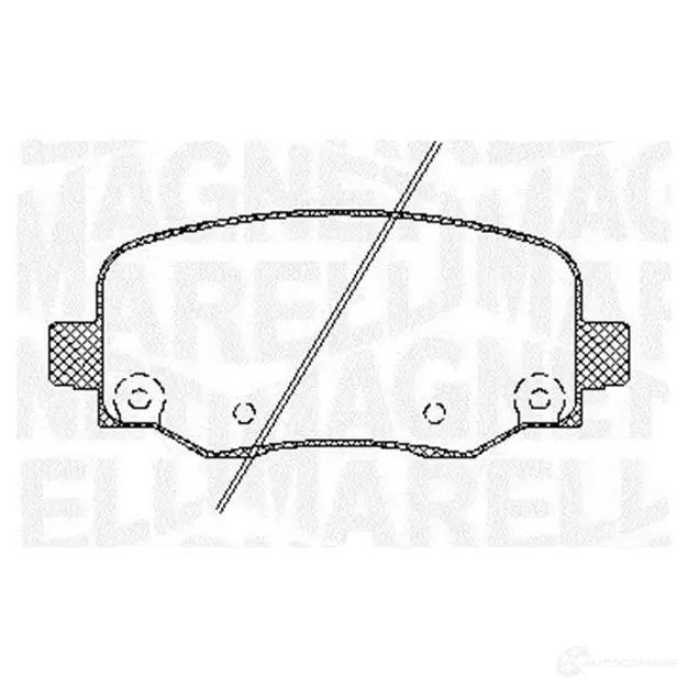 Тормозные колодки дисковые, комплект MAGNETI MARELLI 1193772950 XSAE4 PF08 05 363916060805 изображение 0