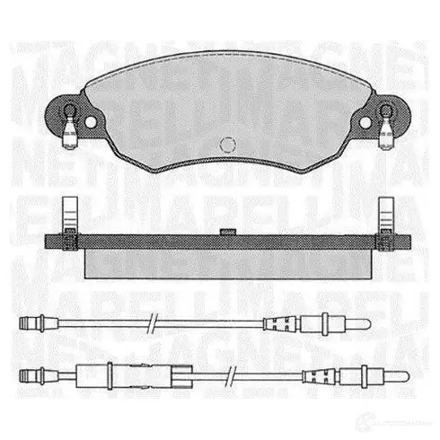 Тормозные колодки дисковые, комплект MAGNETI MARELLI PF0565 3637021 61226 1037584 363916060565
