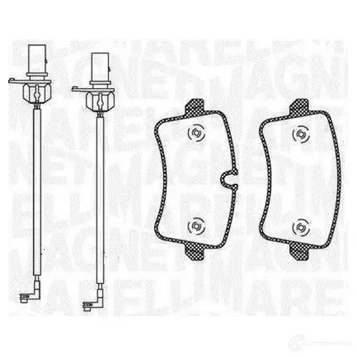 Тормозные колодки дисковые, комплект MAGNETI MARELLI 1037689 VTOJB 363916060675 PF06 75