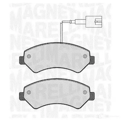 Тормозные колодки дисковые, комплект MAGNETI MARELLI 363916060643 3 63702161501 1037659 PF0643