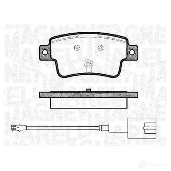 Тормозные колодки дисковые, комплект MAGNETI MARELLI 363916060446 N3U3L P F0446 1037469