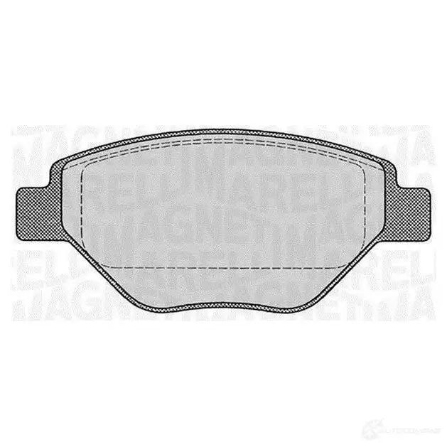 Тормозные колодки дисковые, комплект MAGNETI MARELLI 1037619 36370216 1247 PF0600 363916060600