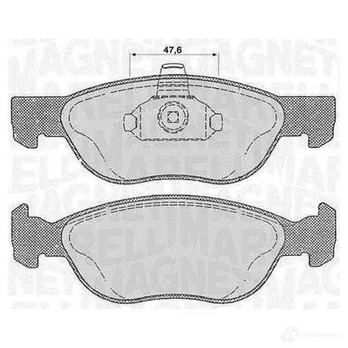 Тормозные колодки дисковые, комплект MAGNETI MARELLI 363916060238 T1326MM 1037266 PF023 8
