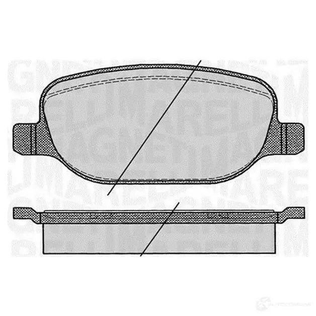 Тормозные колодки дисковые, комплект MAGNETI MARELLI K8WNX74 P F0803 363916060803 1037741