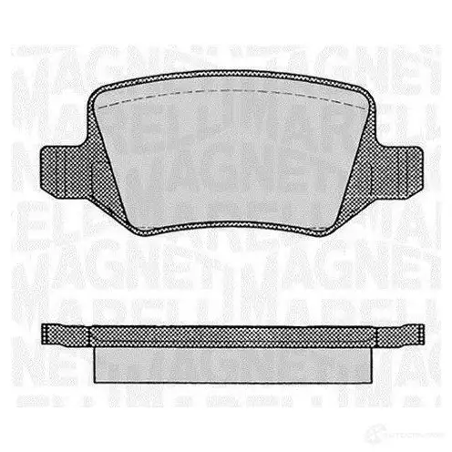 Тормозные колодки дисковые, комплект MAGNETI MARELLI P F0308 1037336 PH8ZQ2 363916060308