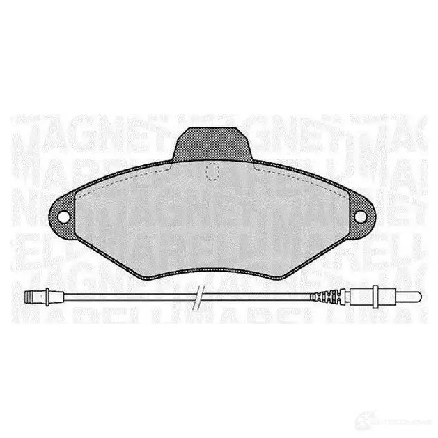 Тормозные колодки дисковые, комплект MAGNETI MARELLI PF 0198 T9038MM 363916060198 1037227