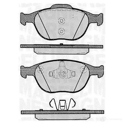 Тормозные колодки дисковые, комплект MAGNETI MARELLI P F0256 T1261MM 363916060256 1037284