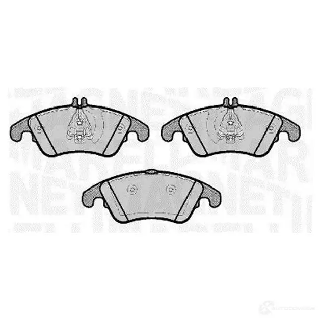 Тормозные колодки дисковые, комплект MAGNETI MARELLI PF 0653 1037667 363916060653 VMMYIB