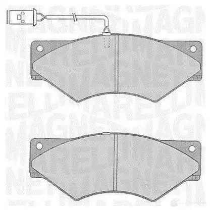 Тормозные колодки дисковые, комплект MAGNETI MARELLI 363916060547 H2K9E8 PF054 7 1037566 изображение 0