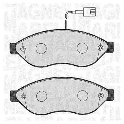 Тормозные колодки дисковые, комплект MAGNETI MARELLI 1037658 363916060642 BQ1G1I PF064 2