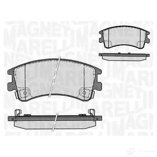 Тормозные колодки дисковые, комплект MAGNETI MARELLI PF0295 1037323 36370216146 3 363916060295