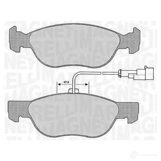 Тормозные колодки дисковые, комплект MAGNETI MARELLI T1140MM 363916060104 1037133 PF010 4 изображение 0