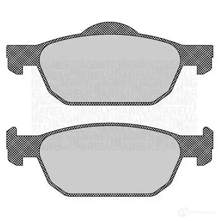 Тормозные колодки дисковые, комплект MAGNETI MARELLI PF07 06 1037713 363916060706 KXP8J0