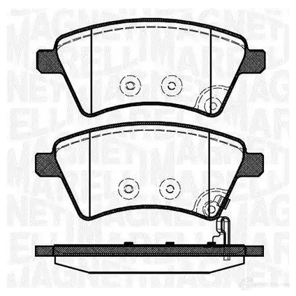 Тормозные колодки дисковые, комплект MAGNETI MARELLI PF0241 363916060241 363702 161165 1037269