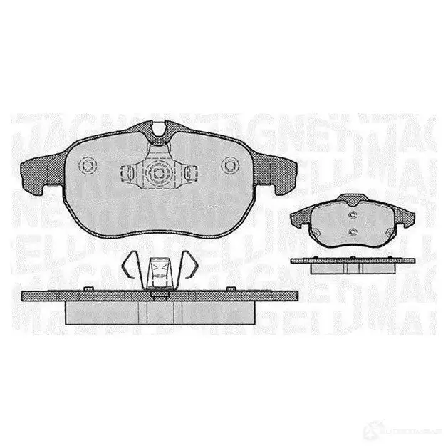 Тормозные колодки дисковые, комплект MAGNETI MARELLI 1037191 3637021 61239 363916060162 PF0162