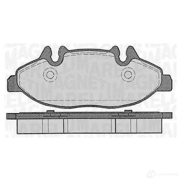 Тормозные колодки дисковые, комплект MAGNETI MARELLI 1037357 PF0329 3637021614 24 363916060329 изображение 0