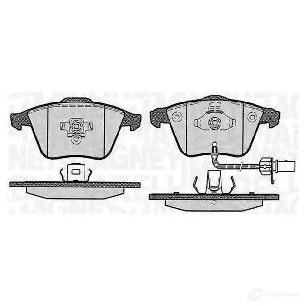 Тормозные колодки дисковые, комплект MAGNETI MARELLI T1223MM PF 0605 1037624 363916060605