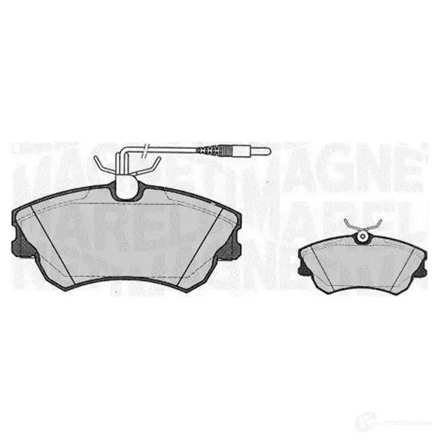 Тормозные колодки дисковые, комплект MAGNETI MARELLI T9062MM 1037753 P F0816 363916060816