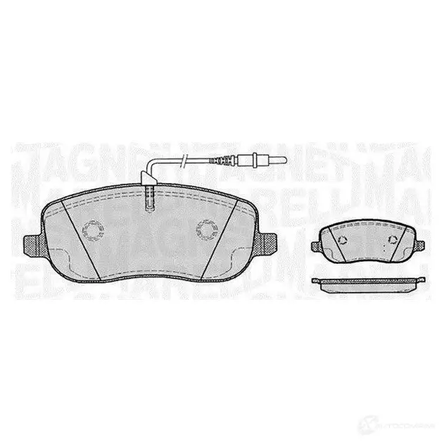 Тормозные колодки дисковые, комплект MAGNETI MARELLI 1037211 363916060182 363702161236 36 3700201369
