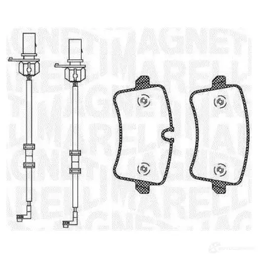 Тормозные колодки дисковые, комплект MAGNETI MARELLI B86PIM 363916060674 PF0 674 1037688