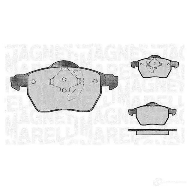 Тормозные колодки дисковые, комплект MAGNETI MARELLI 363916060421 PZN6Q PF 0421 1037448