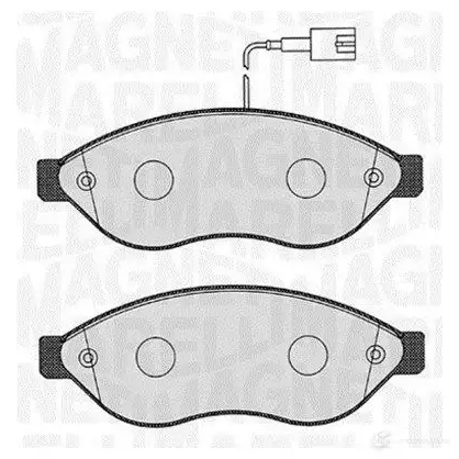 Тормозные колодки дисковые, комплект MAGNETI MARELLI 363702 161467 PF0189 1037218 363916060189