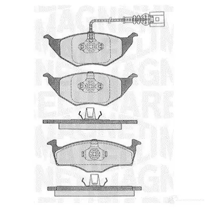 Тормозные колодки дисковые, комплект MAGNETI MARELLI PF053 5 1037554 T1204MM 363916060535