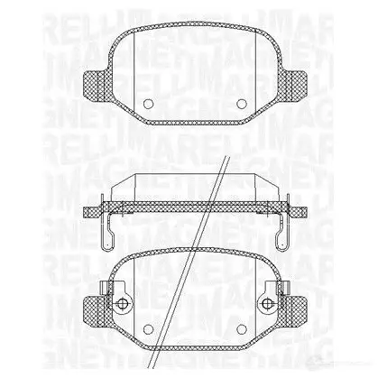 Тормозные колодки дисковые, комплект MAGNETI MARELLI 363916060688 1037697 1GCWN P F0688 изображение 0