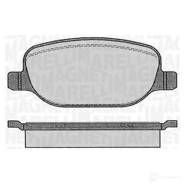 Тормозные колодки дисковые, комплект MAGNETI MARELLI 1037143 363702161434 3637021612 77 363916060114