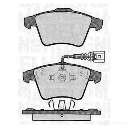 Тормозные колодки дисковые, комплект MAGNETI MARELLI PF0 414 1037441 363916060414 5DB6ON изображение 0