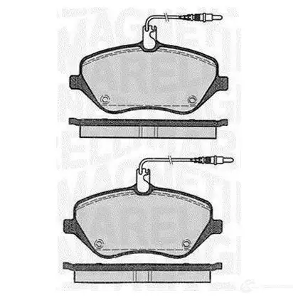 Тормозные колодки дисковые, комплект MAGNETI MARELLI 363916060615 36 3702161416 1037633 PF0615