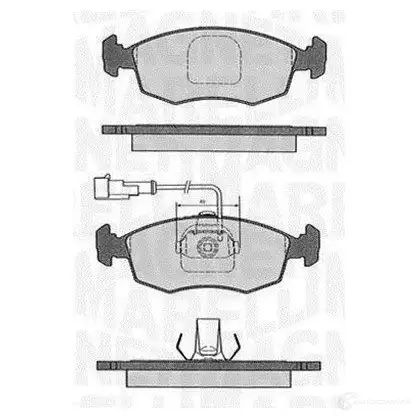 Тормозные колодки дисковые, комплект MAGNETI MARELLI T1161MM PF0 232 363916060232 1037260