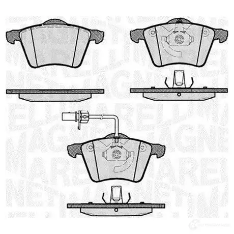 Тормозные колодки дисковые, комплект MAGNETI MARELLI PF02 62 T1380MM 1037290 363916060262 изображение 0