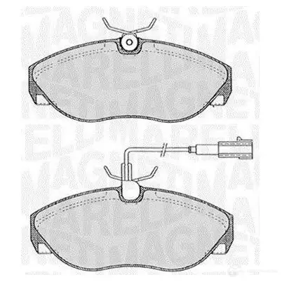 Тормозные колодки дисковые, комплект MAGNETI MARELLI 363916060183 PF0183 3637021 61196 1037212