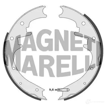 Тормозные колодки MAGNETI MARELLI 360219198368 P8ELB6X 1033410 BSS8 368 изображение 0