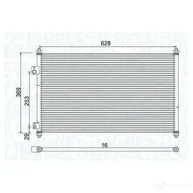 Радиатор кондиционера MAGNETI MARELLI 350203933000 1438035732 85W EA6