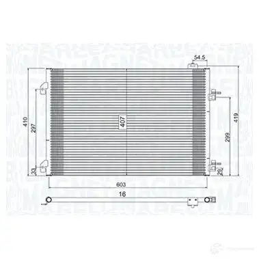 Радиатор кондиционера MAGNETI MARELLI 1438035746 350203803000 V81 9MU5