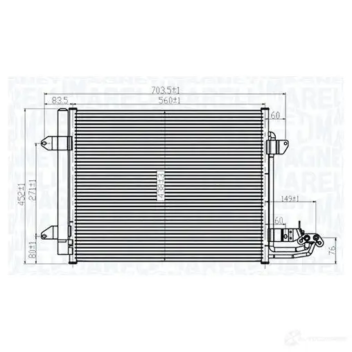 Радиатор кондиционера MAGNETI MARELLI O WFXNT5 350203815000 1438035237 изображение 0