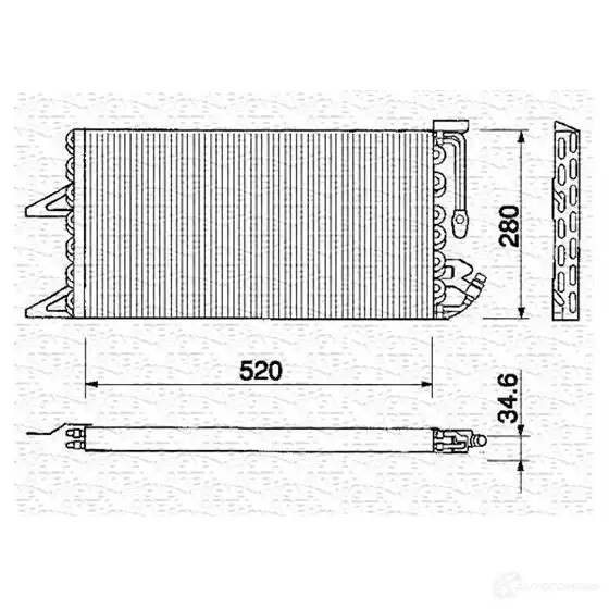 Радиатор кондиционера MAGNETI MARELLI BC 130 YYN8V2 1026420 350203130000