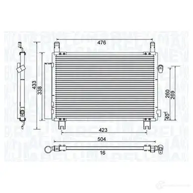 Радиатор кондиционера MAGNETI MARELLI 350203798000 VL ZZTSF 1438035323 изображение 0