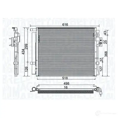 Радиатор кондиционера MAGNETI MARELLI GDGDQ Z1 350203983000 1437551466