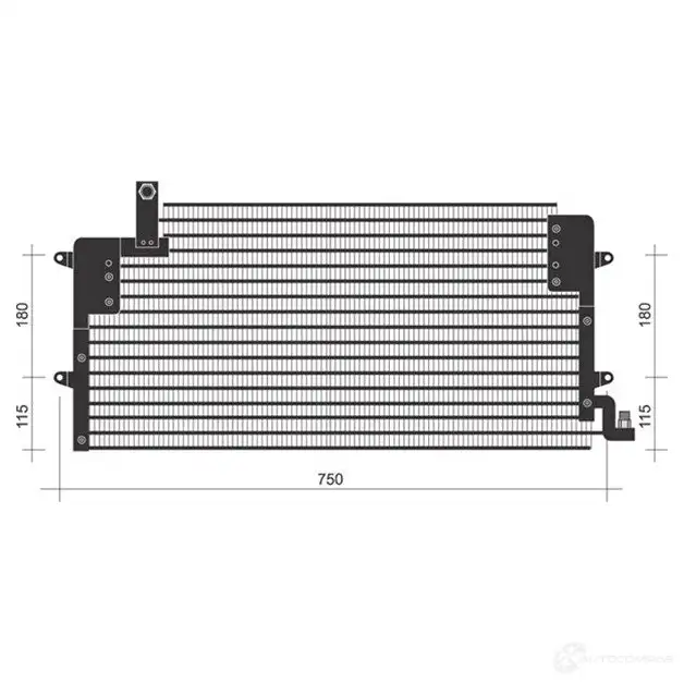 Радиатор кондиционера MAGNETI MARELLI BC44 9 1026618 WH5KQO 350203449000