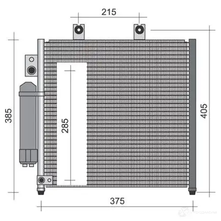 Радиатор кондиционера MAGNETI MARELLI 1026497 BC2 50 350203250000 9QLFO5M