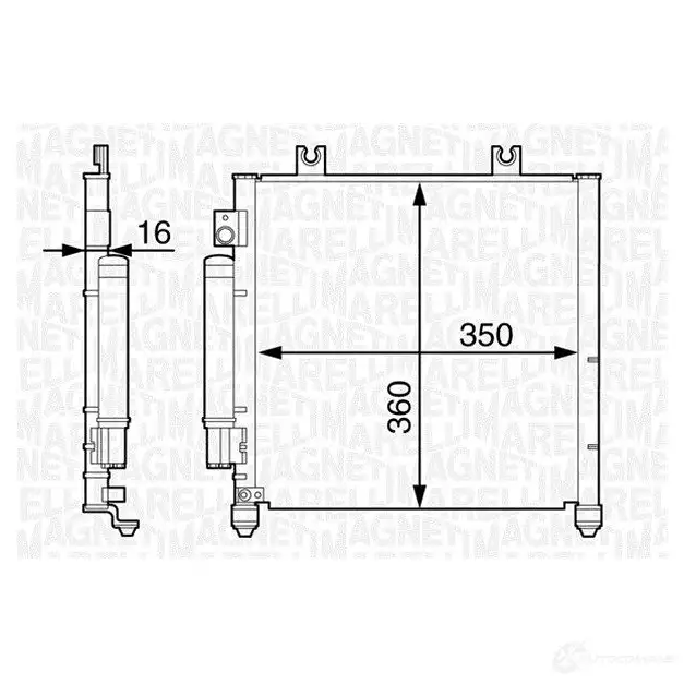 Радиатор кондиционера MAGNETI MARELLI BC3 57 OYCC9G 350203357000 1026560