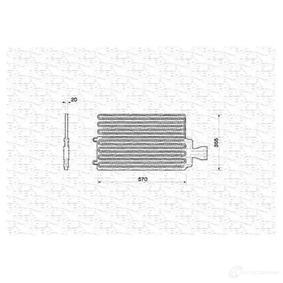 Радиатор кондиционера MAGNETI MARELLI 350203212000 V8RJLIE B C212 1026461 изображение 0