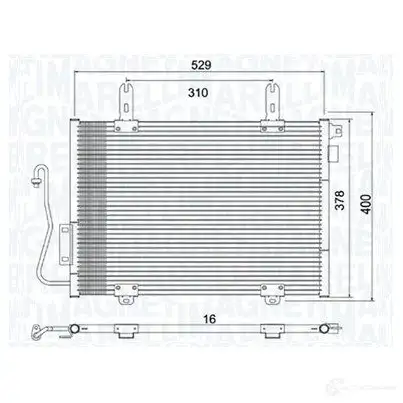 Радиатор кондиционера MAGNETI MARELLI 350203782000 1438035586 N 8AKC